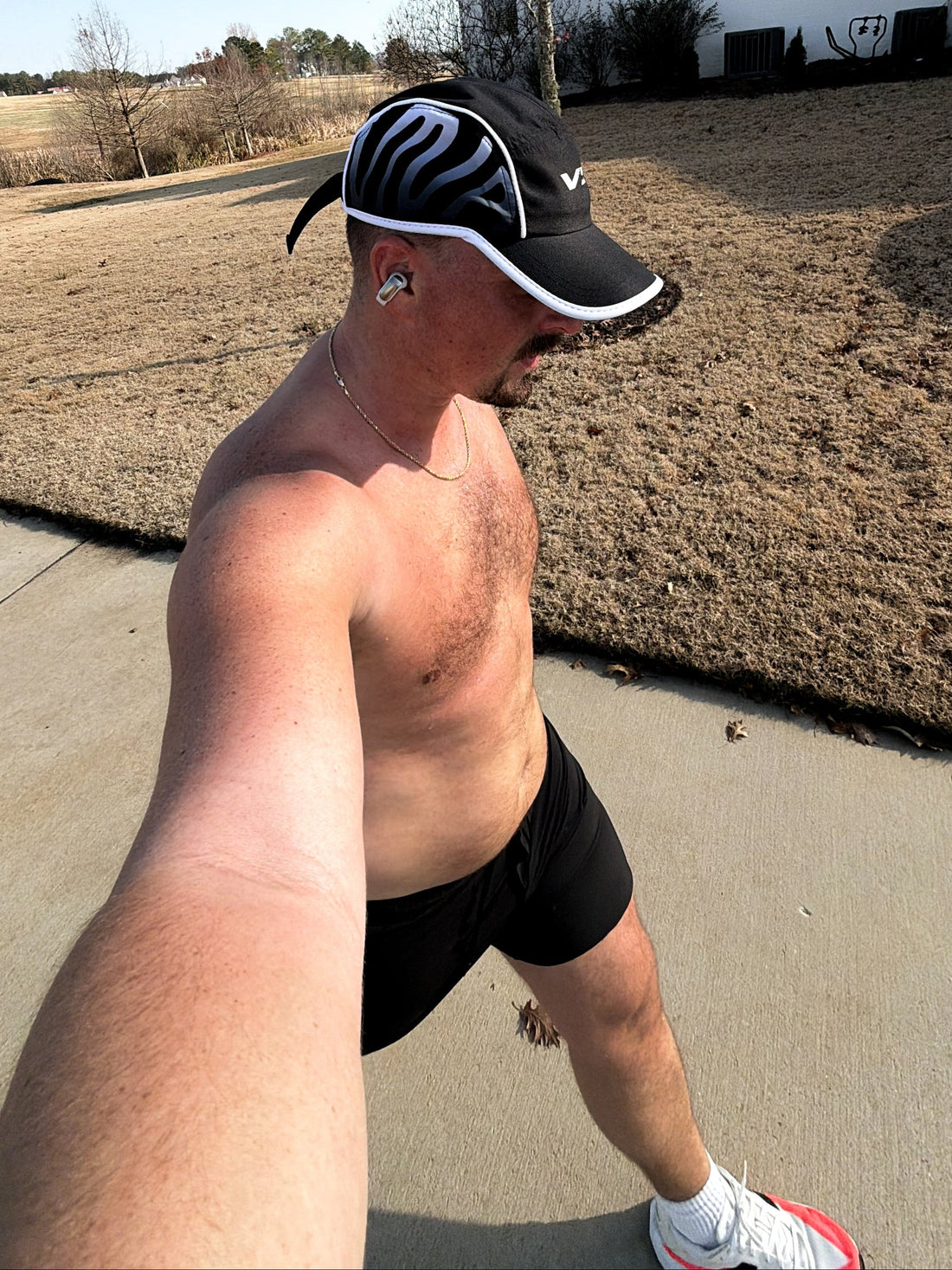 Runner Wearing Viva Siempre Hat