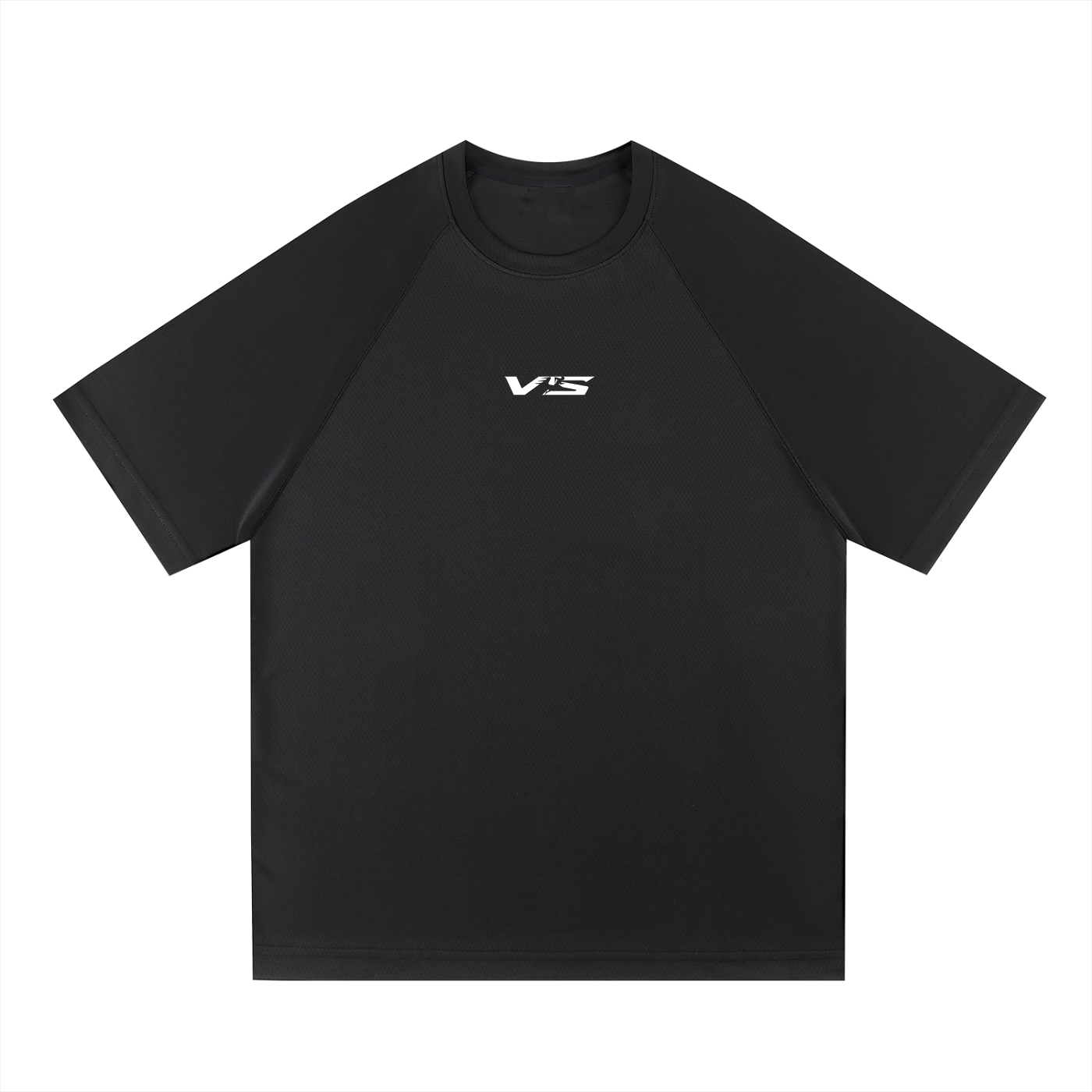 Black t-shirt on a white background