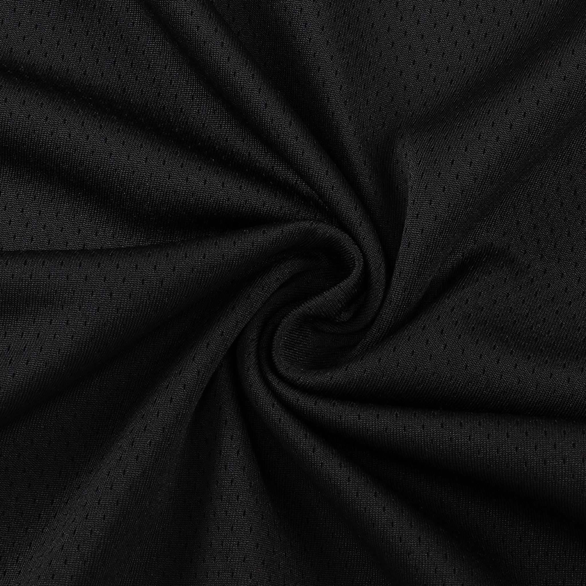 Black fabric with a subtle pattern, possibly for athletic wear