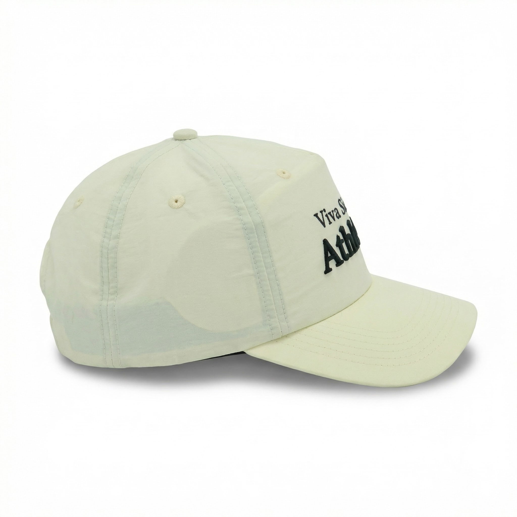 Viva Siempre The Restart Hat Bone White side view showing VIVA SIEMPRE panels