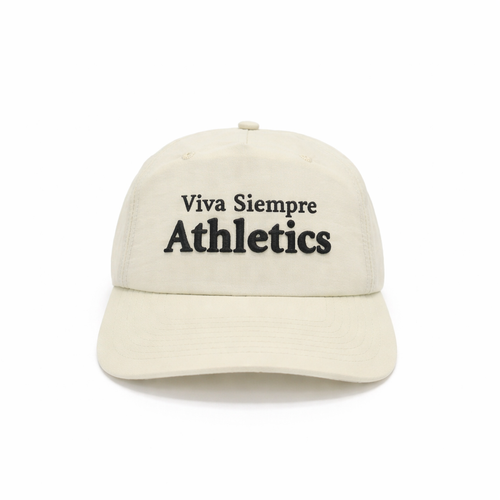 Viva Siempre The Restart Hat Bone White front view 5-panel running cap